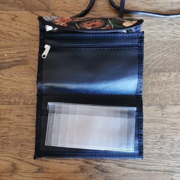 VINTAGE 80s Teddy Bear Tapestry Crossbody New - Picture 5 of 7